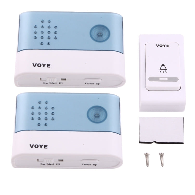 VOYE V004B2 Wireless Smart Music Home Doorbell with Dual Receiver, Remote Control Distance: 120m (Open Air), V004B2 VOYE V004B2 Wireless Smart Music Home Doorbell with Dual Receiver, Remote Control Distance: 120m (Open Air), V004B2